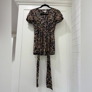 Mimi Maternity Silk Floral Print Blouse